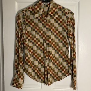 Vintage Loro Piana Checkered Blouse